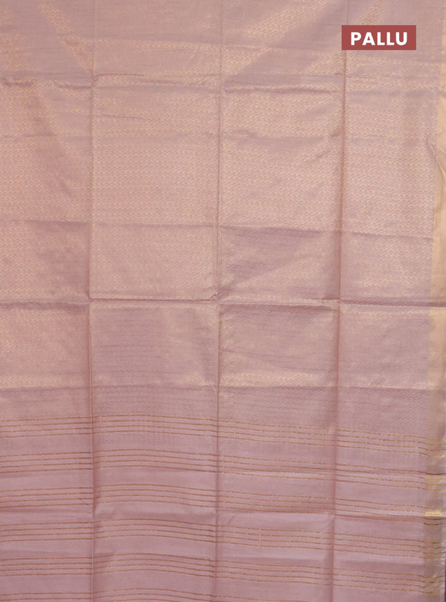 Semi munga jacquard saree beige with allover zari weaves and zari woven border