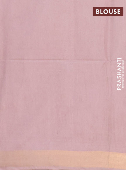 Semi munga jacquard saree beige with allover zari weaves and zari woven border