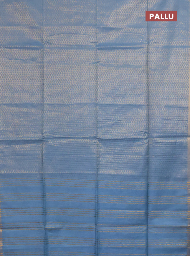 Semi munga jacquard saree pastel blue with allover zari weaves and zari woven border