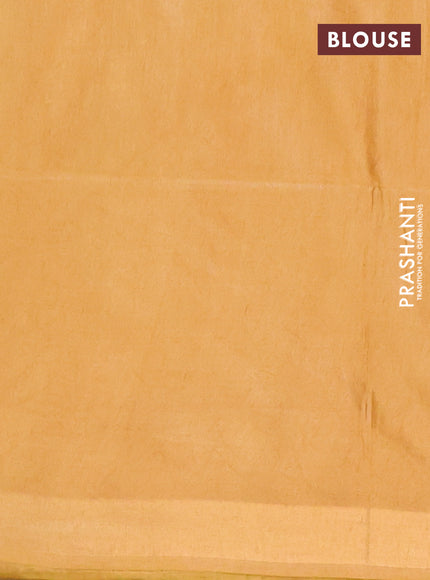 Semi munga jacquard saree mustard yellow with allover zari weaves and zari woven border