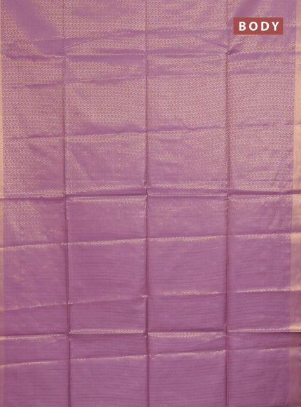 Semi munga jacquard saree pastel lavender with allover zari weaves and zari woven border