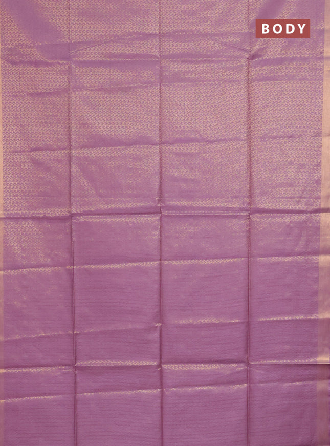 Semi munga jacquard saree pastel lavender with allover zari weaves and zari woven border