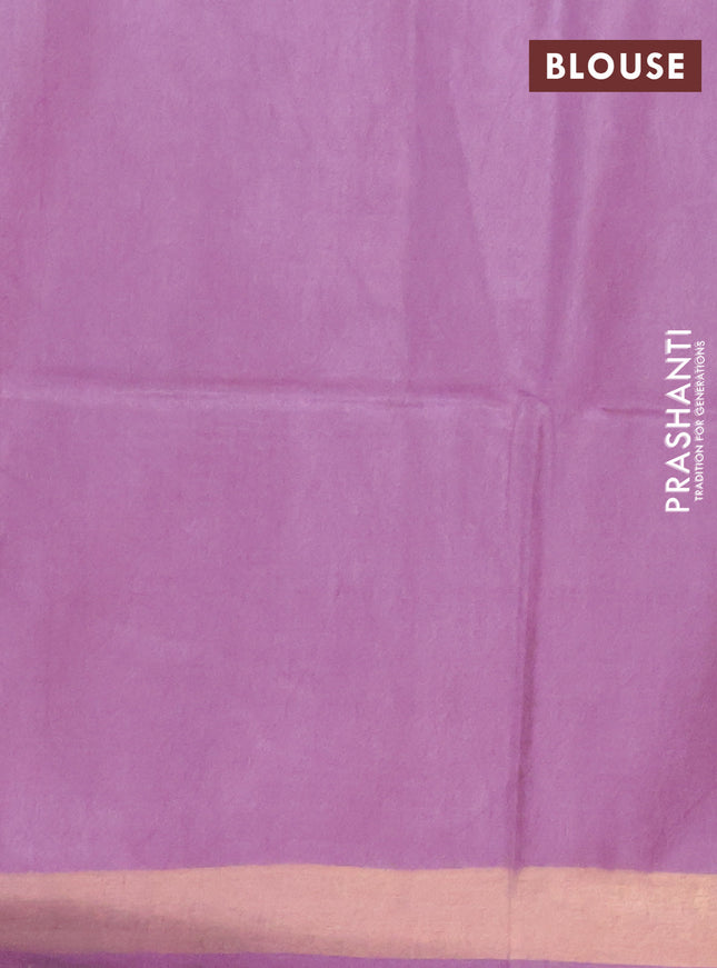 Semi munga jacquard saree pastel lavender with allover zari weaves and zari woven border