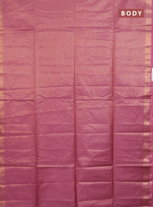 Semi munga jacquard saree mauve pink with allover zari weaves and zari woven border