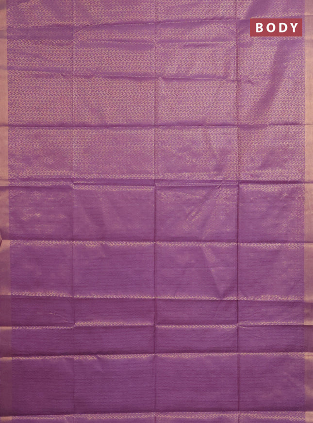 Semi munga jacquard saree lavender with allover zari weaves and zari woven border
