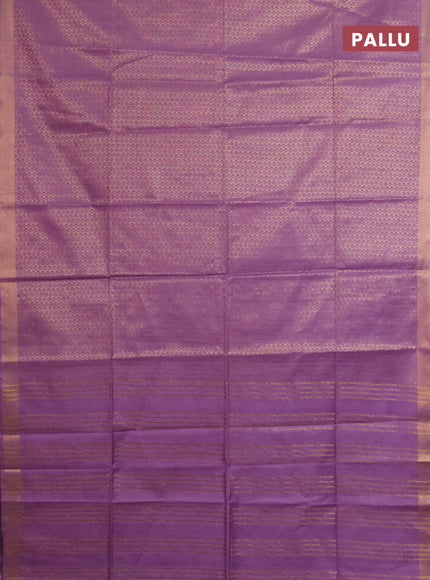 Semi munga jacquard saree lavender with allover zari weaves and zari woven border