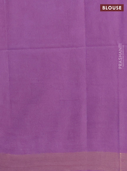 Semi munga jacquard saree lavender with allover zari weaves and zari woven border