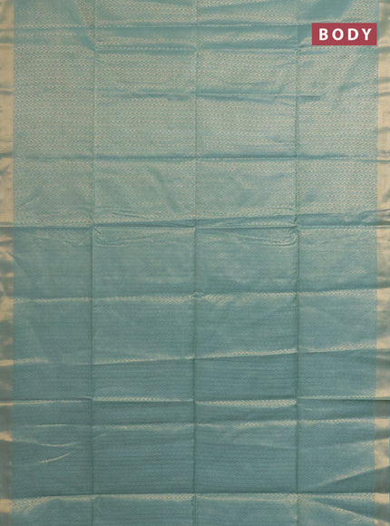 Semi munga jacquard saree pastel green with allover zari weaves and zari woven border