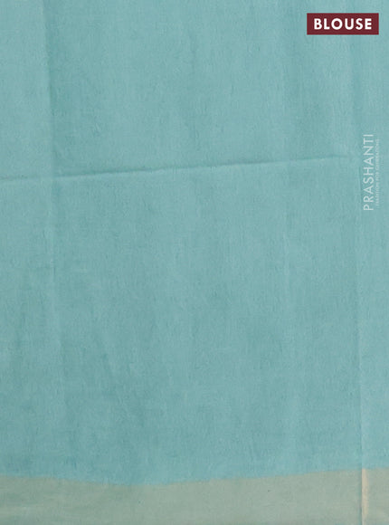 Semi munga jacquard saree pastel green with allover zari weaves and zari woven border