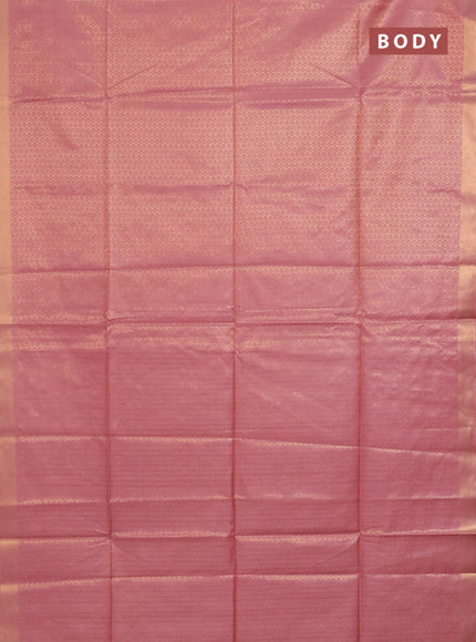 Semi munga jacquard saree pastel peach with allover zari weaves and zari woven border