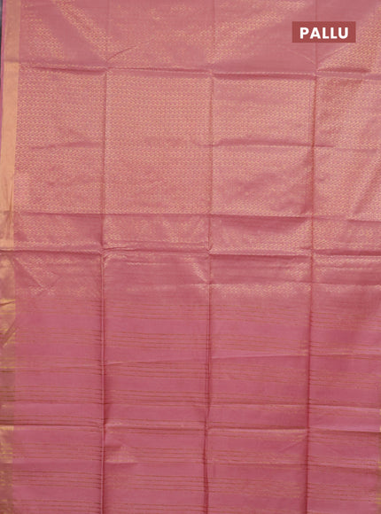 Semi munga jacquard saree pastel peach with allover zari weaves and zari woven border