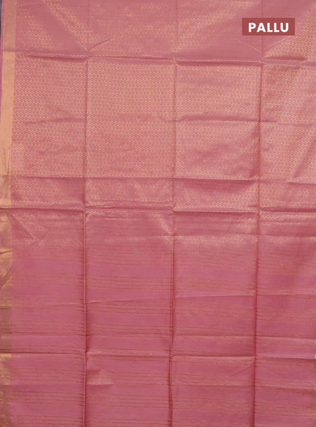 Semi munga jacquard saree pastel peach with allover zari weaves and zari woven border