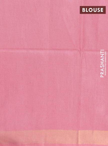 Semi munga jacquard saree pastel peach with allover zari weaves and zari woven border