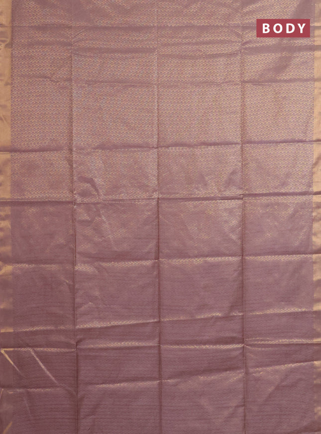 Semi munga jacquard saree brown shade with allover zari weaves and zari woven border