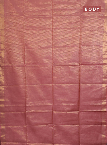 Semi munga jacquard saree pastel peach with allover zari weaves and zari woven border
