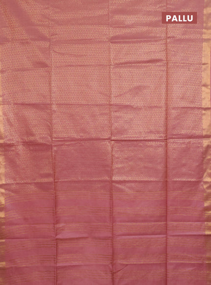 Semi munga jacquard saree pastel peach with allover zari weaves and zari woven border