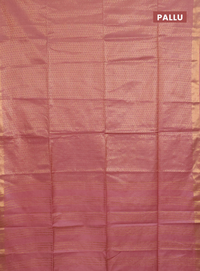 Semi munga jacquard saree pastel peach with allover zari weaves and zari woven border
