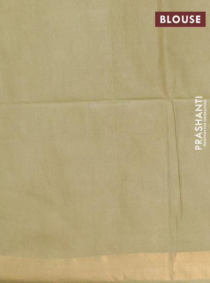 Semi munga jacquard saree pastel green with allover zari weaves and zari woven border