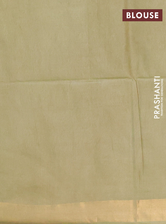 Semi munga jacquard saree pastel green with allover zari weaves and zari woven border