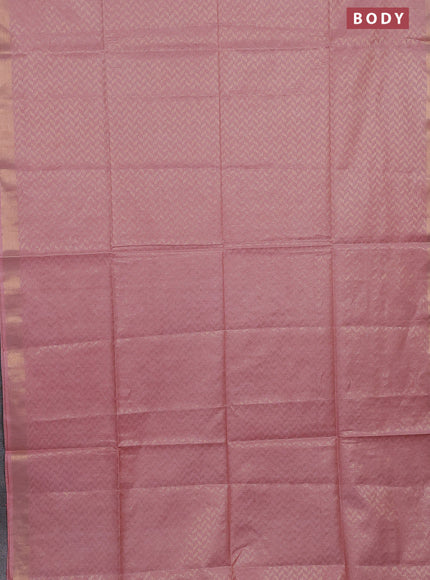 Semi munga jacquard saree peach shade with allover zari weaves and zari woven border