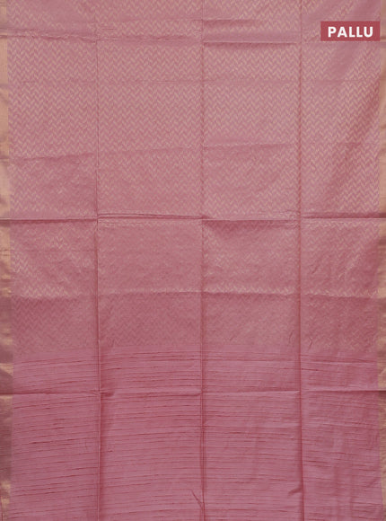 Semi munga jacquard saree peach shade with allover zari weaves and zari woven border