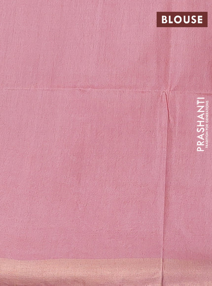 Semi munga jacquard saree peach shade with allover zari weaves and zari woven border