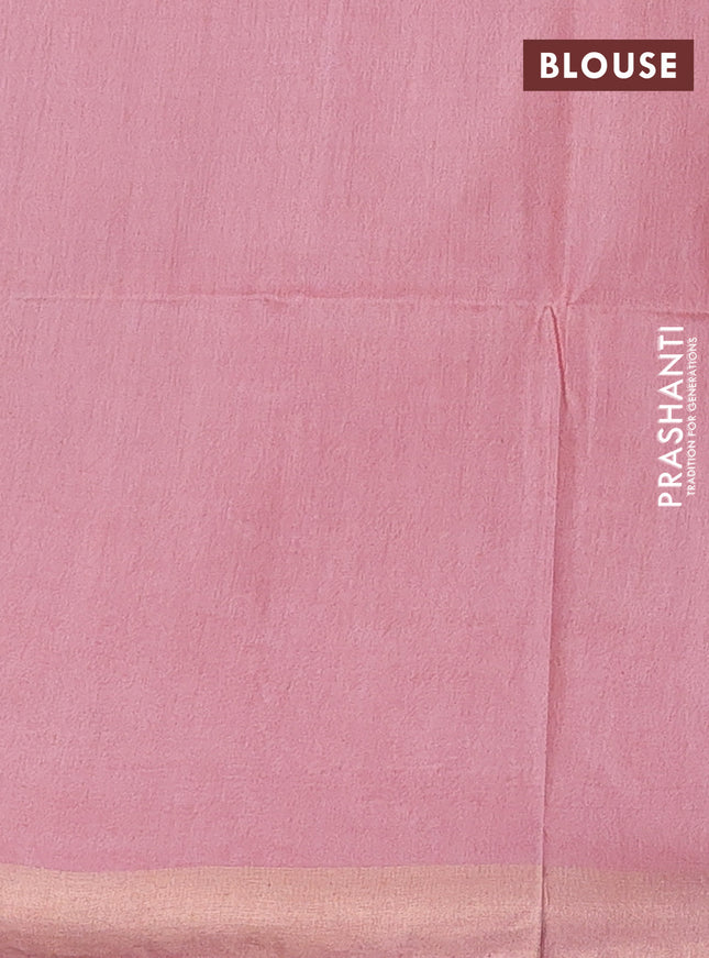 Semi munga jacquard saree peach shade with allover zari weaves and zari woven border