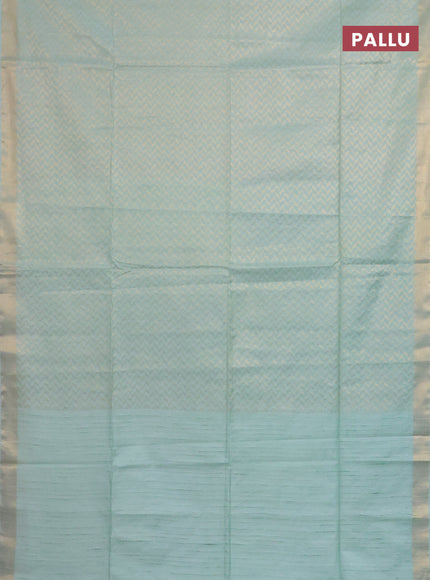 Semi munga jacquard saree pastel green with allover zari weaves and zari woven border