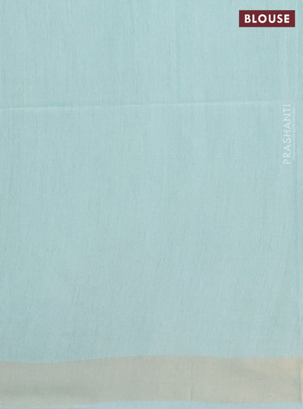 Semi munga jacquard saree pastel green with allover zari weaves and zari woven border