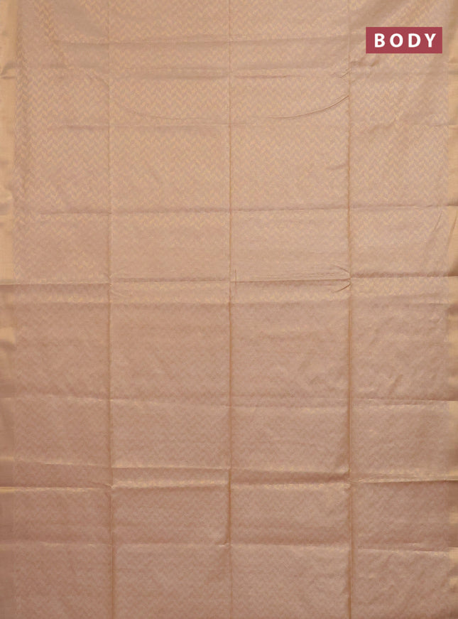 Semi munga jacquard saree sandal with allover zari weaves and zari woven border