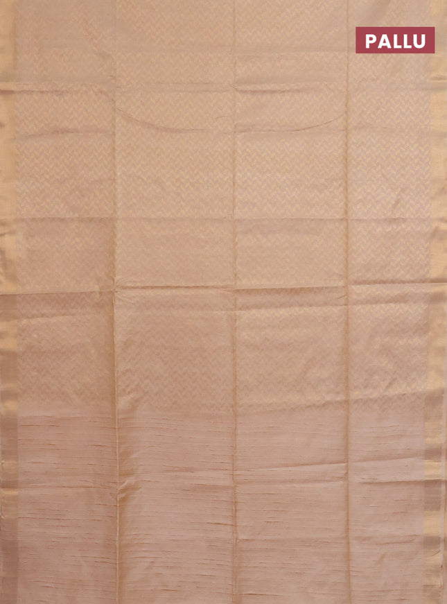 Semi munga jacquard saree sandal with allover zari weaves and zari woven border