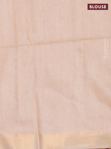 Semi munga jacquard saree sandal with allover zari weaves and zari woven border