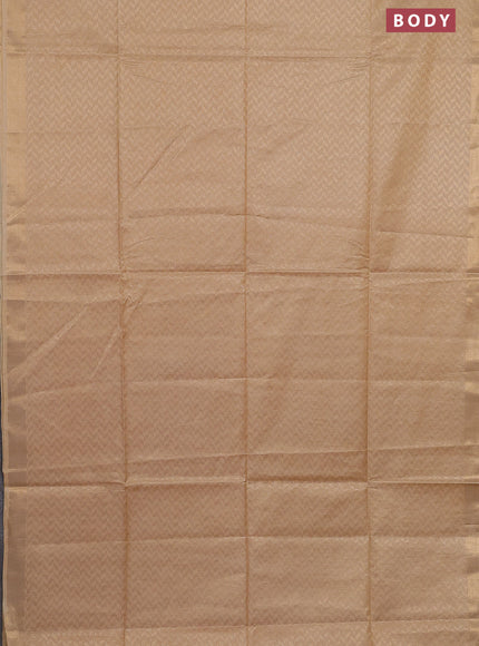 Semi munga jacquard saree sandal with allover zari weaves and zari woven border