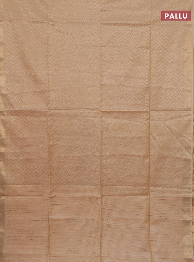 Semi munga jacquard saree sandal with allover zari weaves and zari woven border