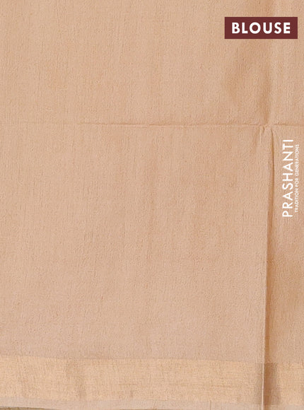 Semi munga jacquard saree sandal with allover zari weaves and zari woven border