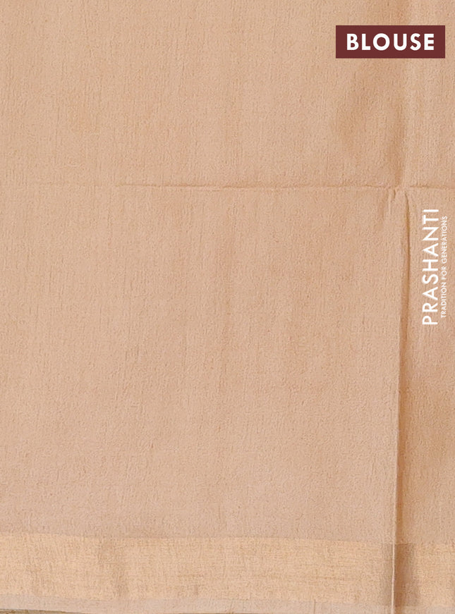 Semi munga jacquard saree sandal with allover zari weaves and zari woven border