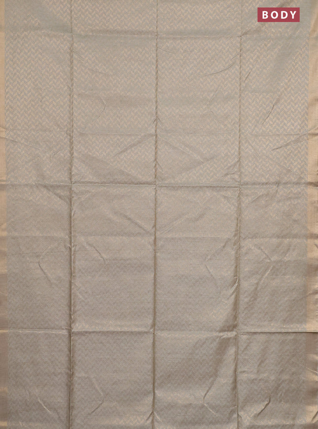 Semi munga jacquard saree pastel green with allover zari weaves and zari woven border