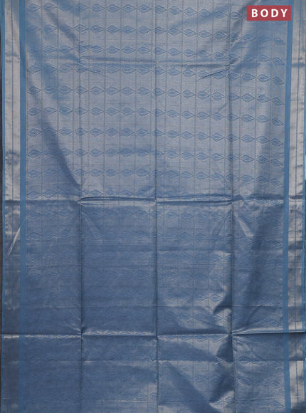 Semi munga jacquard saree pastel blue with allover zari weaves and zari woven border