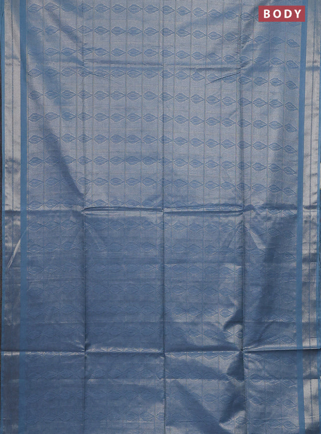 Semi munga jacquard saree pastel blue with allover zari weaves and zari woven border