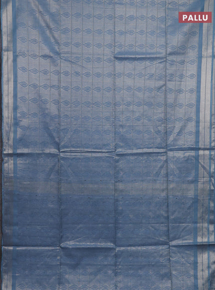 Semi munga jacquard saree pastel blue with allover zari weaves and zari woven border