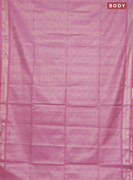 Semi munga jacquard saree light pink with allover zari weaves and zari woven border
