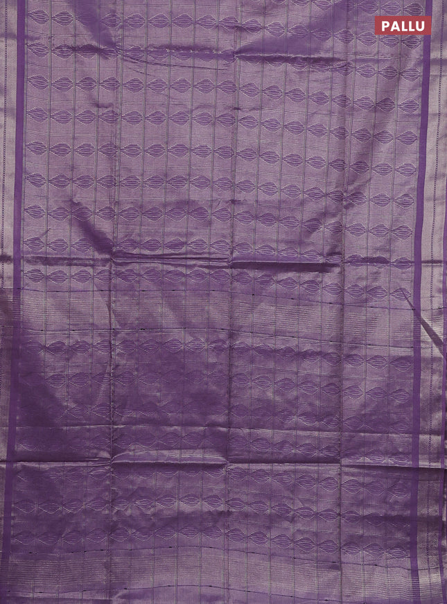 Semi munga jacquard saree lavender with allover zari weaves and zari woven border