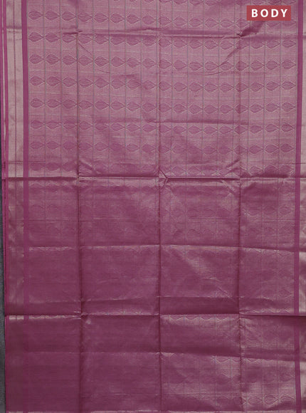 Semi munga jacquard saree mauve pink with allover zari weaves and zari woven border
