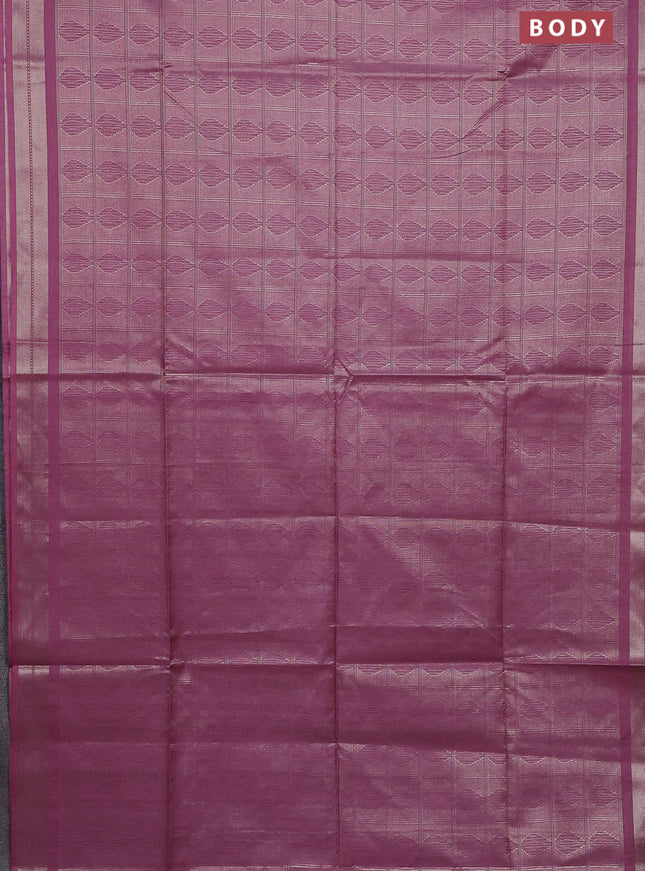 Semi munga jacquard saree mauve pink with allover zari weaves and zari woven border