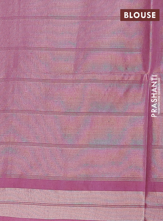 Semi munga jacquard saree mauve pink with allover zari weaves and zari woven border
