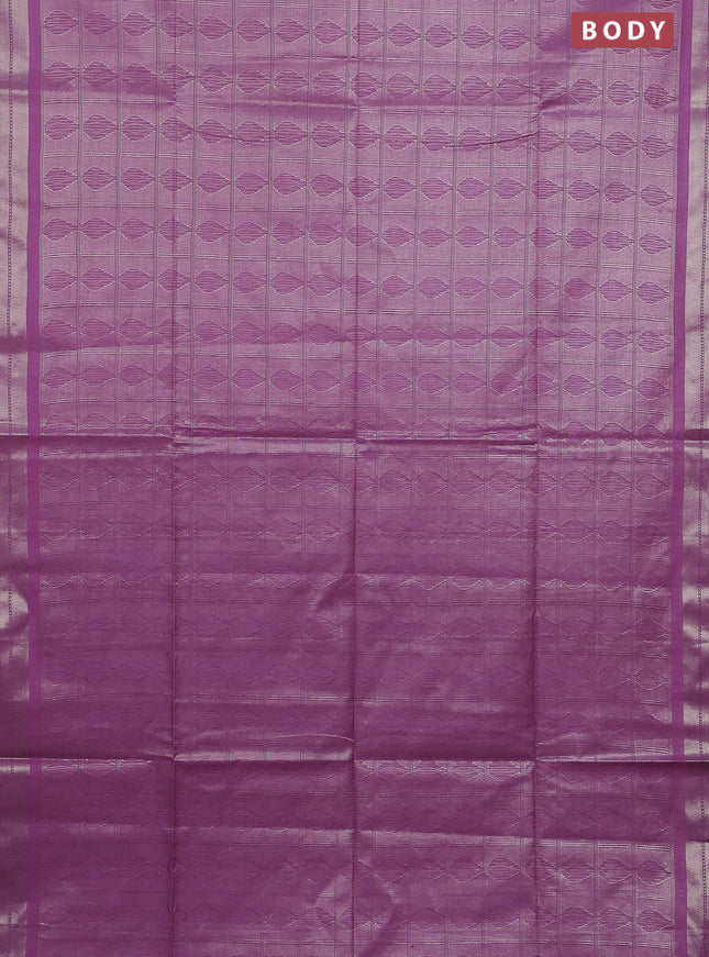 Semi munga jacquard saree lavender with allover zari weaves and zari woven border