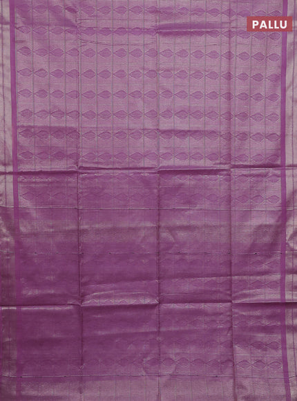 Semi munga jacquard saree lavender with allover zari weaves and zari woven border
