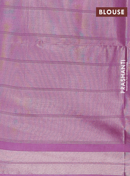 Semi munga jacquard saree lavender with allover zari weaves and zari woven border