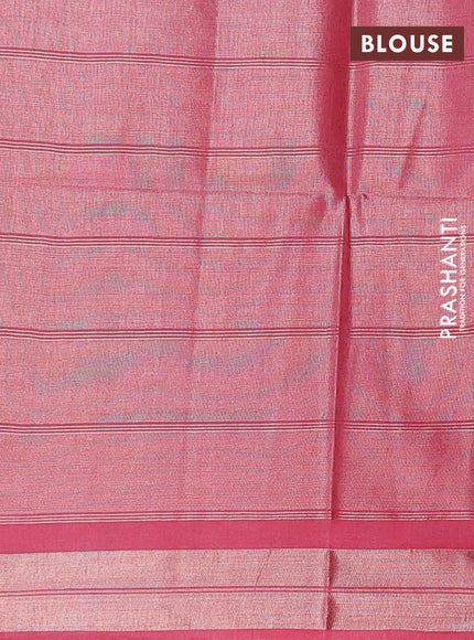Semi munga jacquard saree peach pink with allover zari weaves and zari woven border