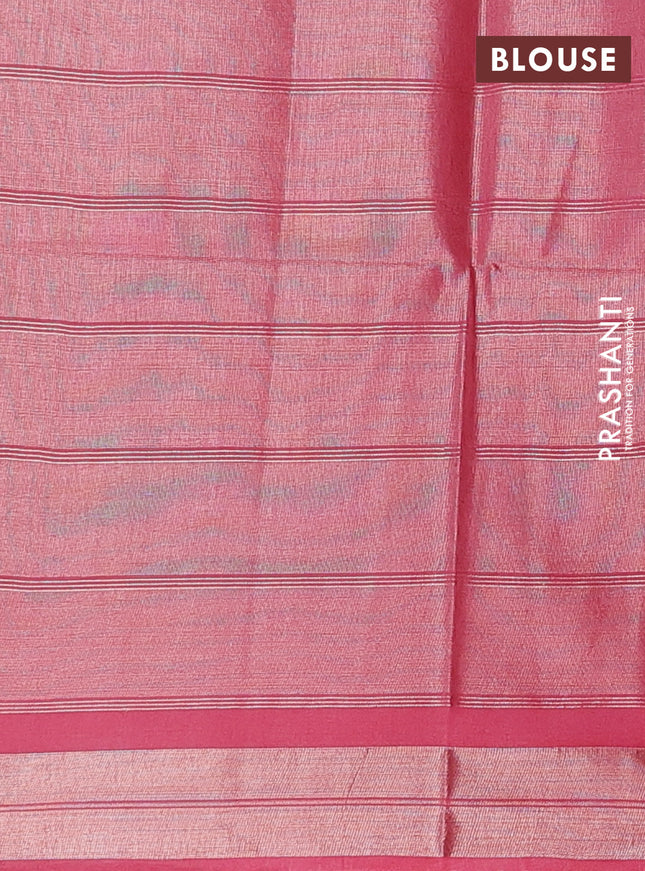 Semi munga jacquard saree peach pink with allover zari weaves and zari woven border